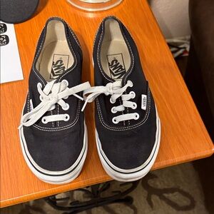 Vans Black and White Canvas Shoes